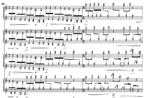 Canyons by Thomas Osborne bars 84 to 87 Canyons by Thomas Osborne bars 84 to 87