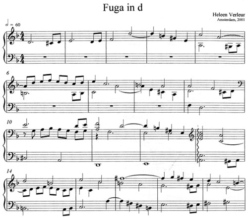 Fuga in d minor by Heleen Verleur Fuga in d minor by Heleen Verleur
