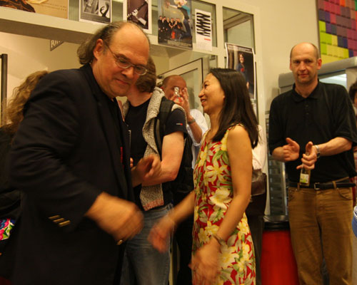 Henk Alkema after composition final exam concert at Utrecht Conservatory, 2nd June 2008. Photo: F. vd Meer