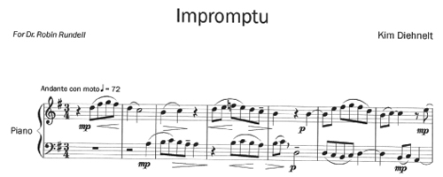 Impromptu for solo piano by Kim Diehnelt Impromptu for solo piano by Kim Diehnelt