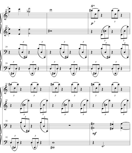 Lights from Across the Lake piano duet by Mark Francis