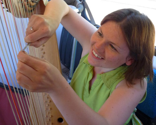 Maria Pozdnyakova, harpist. Photo: R. Tjoelker