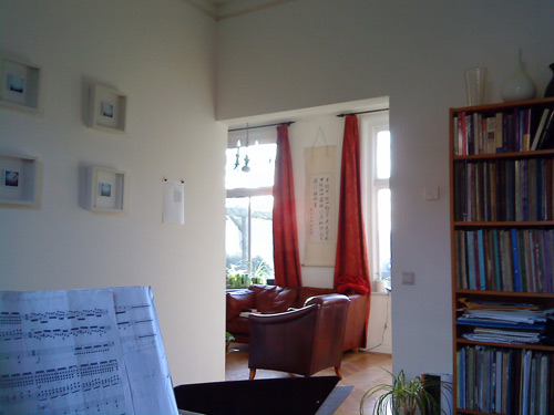 The view into the reception and winter light from my piano The view into the reception and winter light from my piano