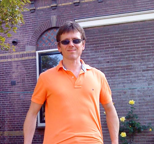 Robert in orange, Utrecht Netherlands, June 2010
