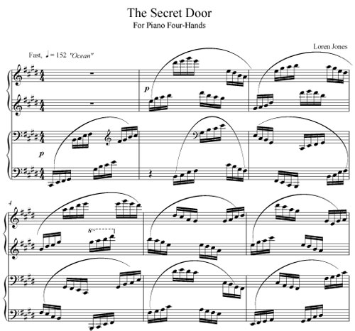 The Secret Door piano duet by Loren Jones The Secret Door piano duet by Loren Jones