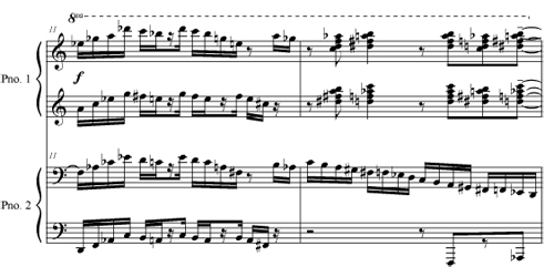 A Little Transition Music, Please - duet for 4 hands, one piano by Robert Pollock