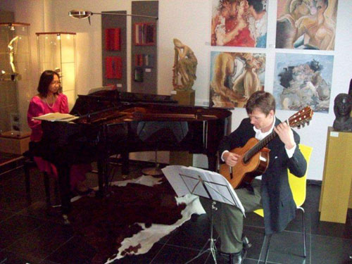 Bekkers Piano Guitar Duo, birthday concert in Amsterdam. Photo: FCAP