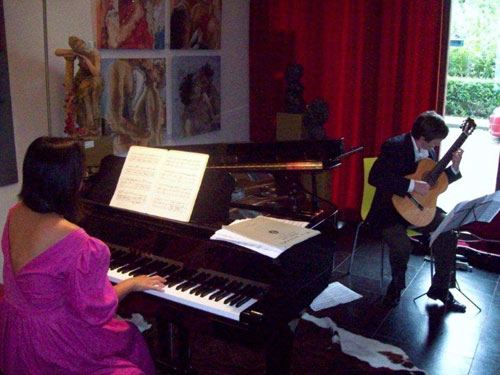 Bekkers Piano Guitar Duo, birthday concert in Amsterdam. Photo: FCAP