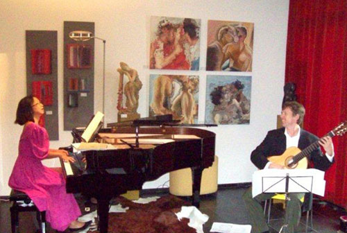 Bekkers Piano Guitar Duo, birthday concert in Amsterdam. Photo: FCAP Bekkers Piano Guitar Duo, birthday concert in Amsterdam. Photo: FCAP