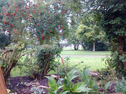 No fence in garden, see Fielding Walk in London