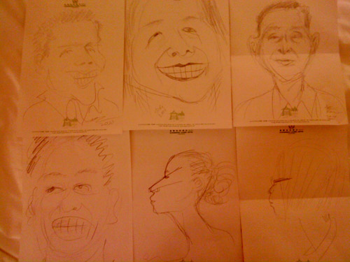 Pencil sketches of Anne Ku, Robert Bekkers, etc by Frances Ku