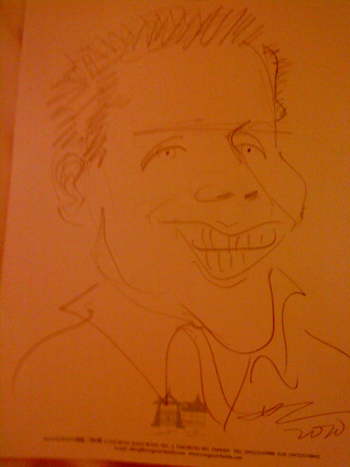 Pencil caricature of Robert Bekkers by Frances Ku, April 2010 Pencil caricature of Robert Bekkers by Frances Ku, April 2010