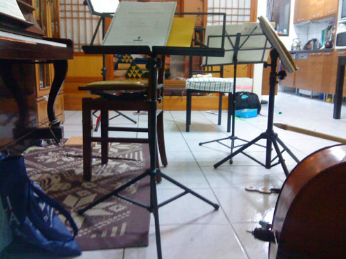 Rehearsal with string quartet in Taipei Rehearsal with string quartet in Taipei