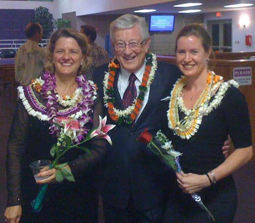 After the concert: Celia Canty, David Neuen, and Angie Carr
