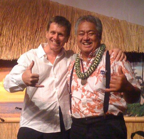 Robert Bekkers and George Kahumoku, Jr at Napili Robert Bekkers and George Kahumoku, Jr at Napili