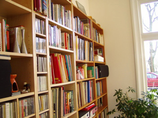 Bookcases of monument house in Utrecht