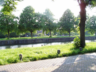 Canal in front of Monument House in Utrecht