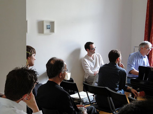 Masterclass: Tom Rose with Nathanael May and Brendan Kinsella. Photo: Susan Raddatz Masterclass: Tom Rose with Nathanael May and Brendan Kinsella. Photo: Susan Raddatz
