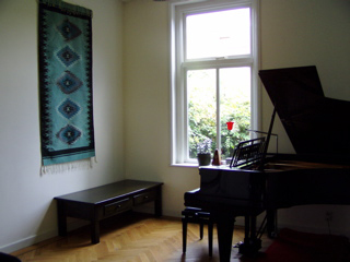 Piano room in monument house in Utrecht