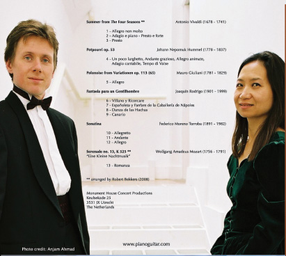 Bekkers Piano Guitar Duo CD Summer released in 2010