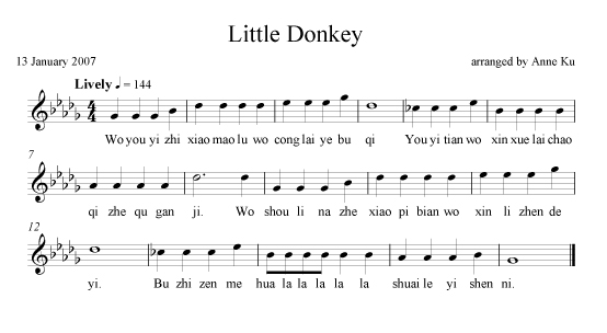 Little donkey sheet music piano free