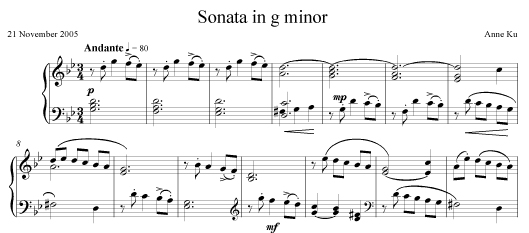 Sonata in g minor by Anne Ku