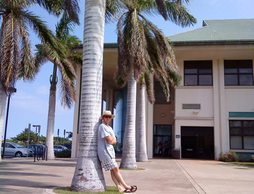 Guitarist Robert Bekkers at Maui College in Hawaii